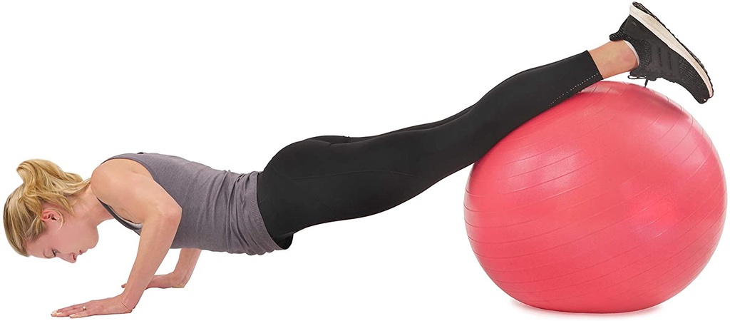 Pelota de Gimnasio anti explosion con bomba de aire 55cm Sunny Health &amp; Fitness