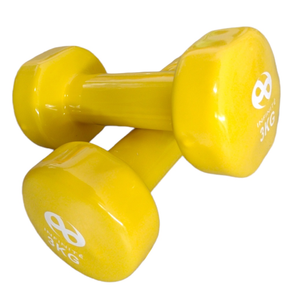 INFINITÉ MANCUERNAS DE VINIL / VINYL DUMBBELLS 3 KG (PAR) IF-V3