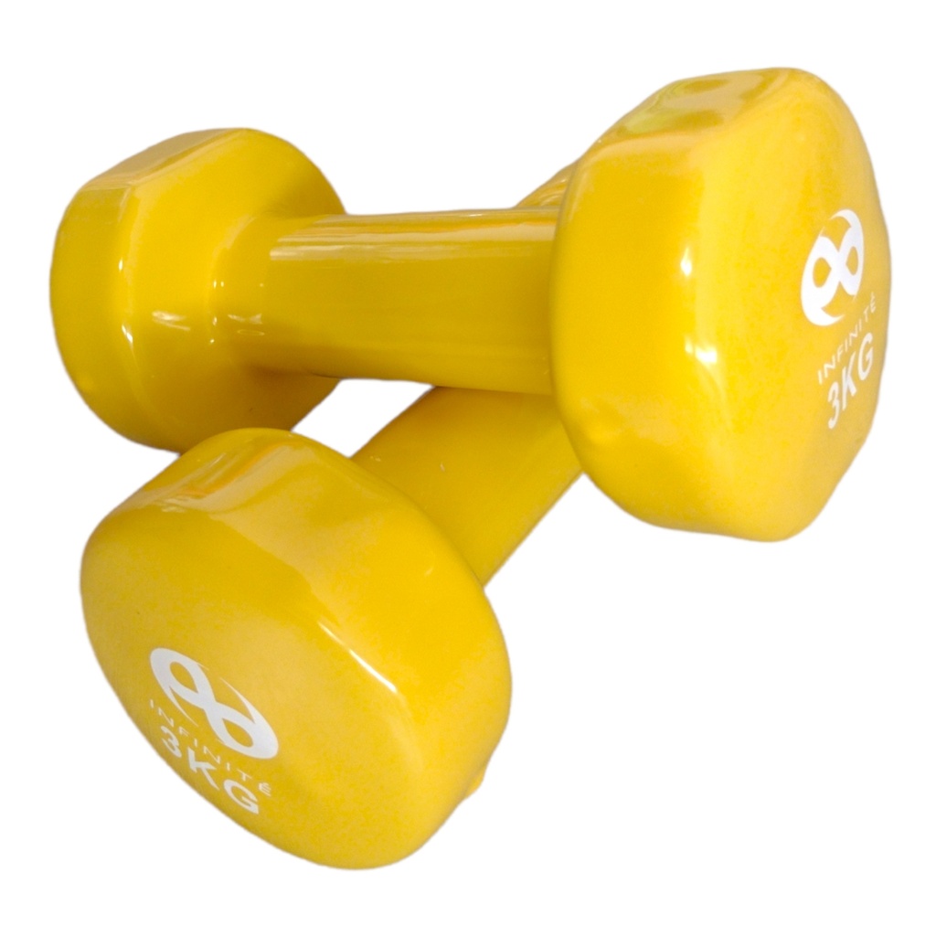 VINYL DUMBBELLS/ MANCUERNAS DE VINIL PAR 5 KG INFINITé