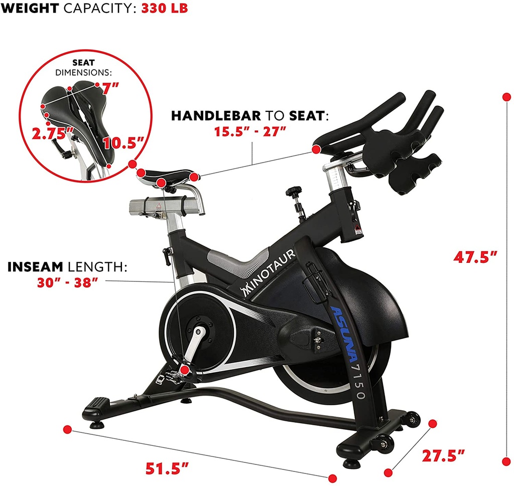 ASUNA MINOTAUR MAGNETIC COMMERCIAL INDOOR CYCLING BIKE