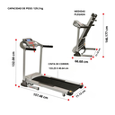 CAMINADORA GRAN CAPACIDAD DE PESO CON INCLINACIÓN AUTOMÁTICA MP3 Y FUNCIÓN DE GRASA CORPORAL