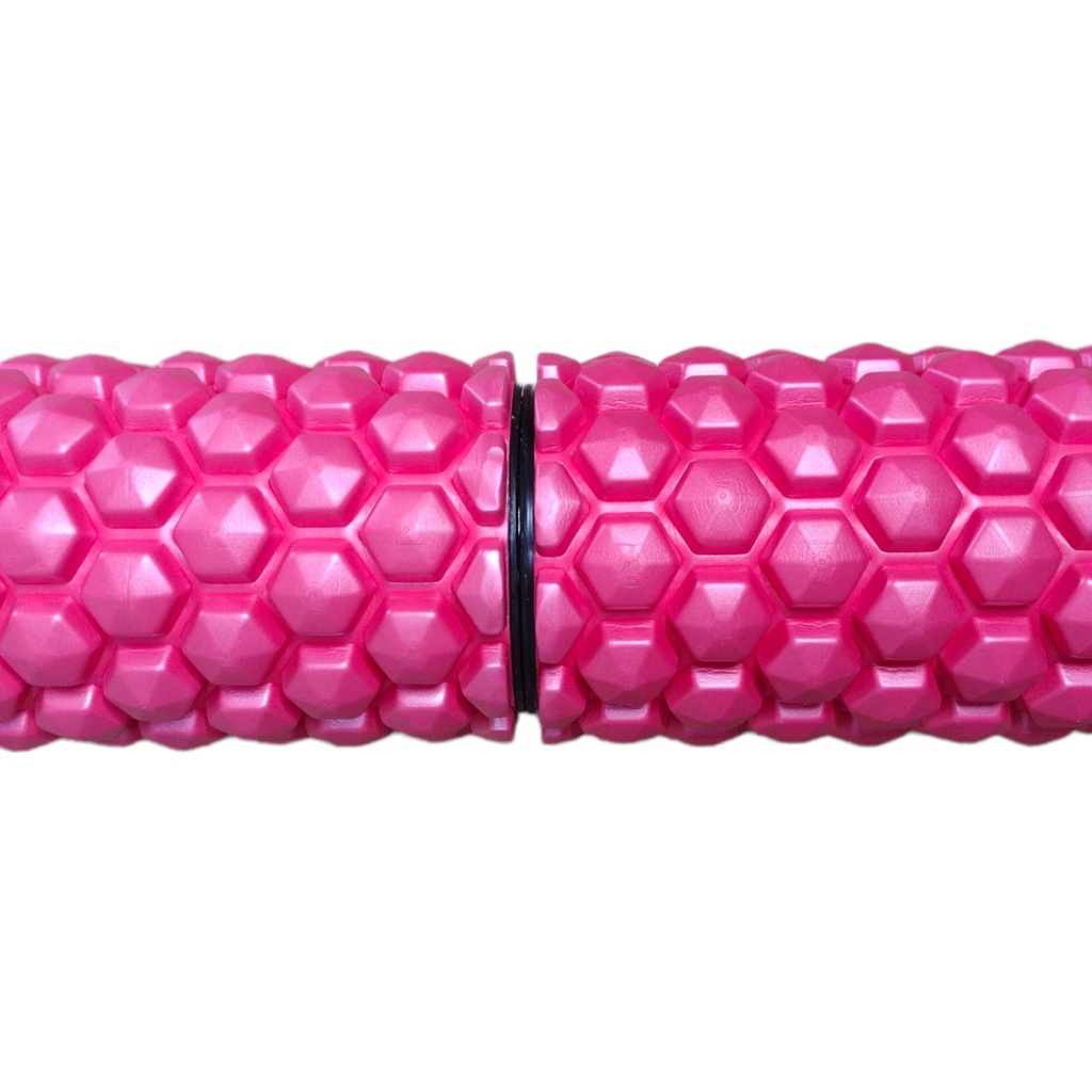 Prosource Rodillo para Masajes 2-IN-1 Hexa Massage Foam Roller 24&quot;X5&quot;/ 12&quot;X 5&quot; PS-2163-HEX-LMR-PINK