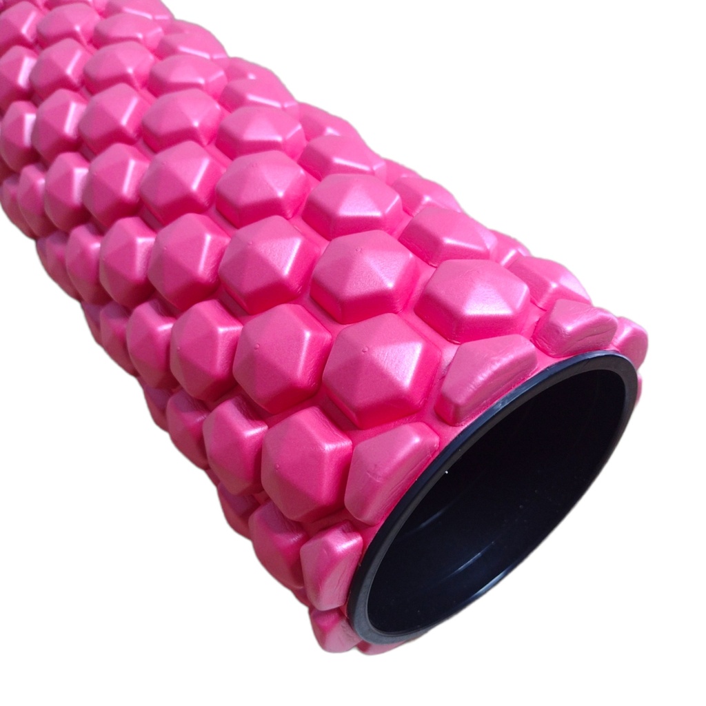 Prosource Rodillo para Masajes 2-IN-1 Hexa Massage Foam Roller 24&quot;X5&quot;/ 12&quot;X 5&quot; PS-2163-HEX-LMR-PINK