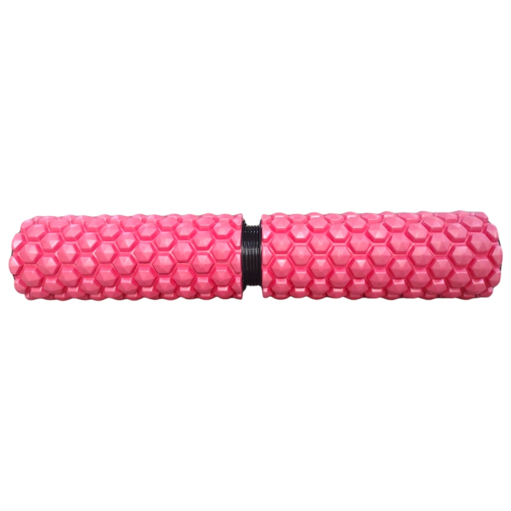 Prosource Rodillo para Masajes 2-IN-1 Hexa Massage Foam Roller 24&quot;X5&quot;/ 12&quot;X 5&quot; PS-2163-HEX-LMR-PINK