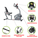 SUNNY Bicicleta recumbente con asiento de apoyo SF-RB4876