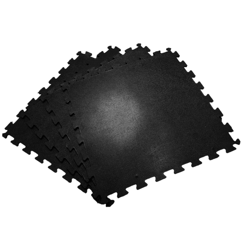 Infinité Piso Comercial 7 mm (+-1mm) 4 lozetas tipo rompecabezas 50x50 cm Negro IF-PisoN7