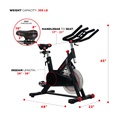 Sunny Health & Fitness Bicicleta de Ciclimo de Interior Magnético