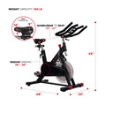 Sunny Health &amp; Fitness Bicicleta de Ciclimo de Interior Magnético