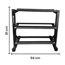 Infinité Rack de mancuernas Gimnasio, Capacidad 880 Libras Negro IF-R3-NIV