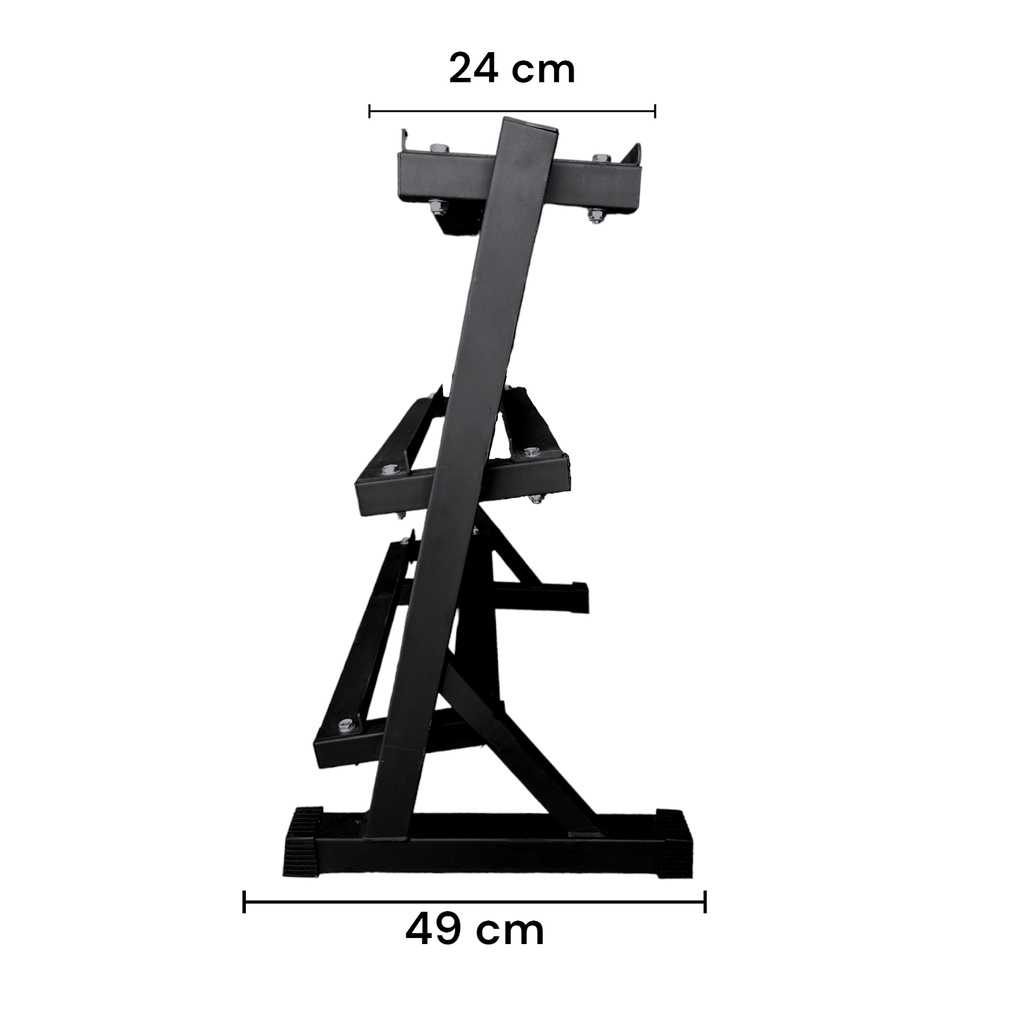 Infinité Rack de mancuernas Gimnasio, Capacidad 880 Libras Negro IF-R3-NIV