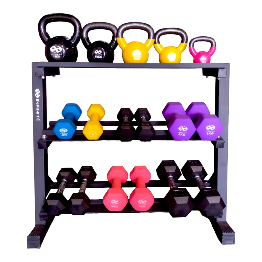 Infinité Pesa Rusa Kettlebell de Acero Cubierta de Vinil 10Kg (IF-K10)