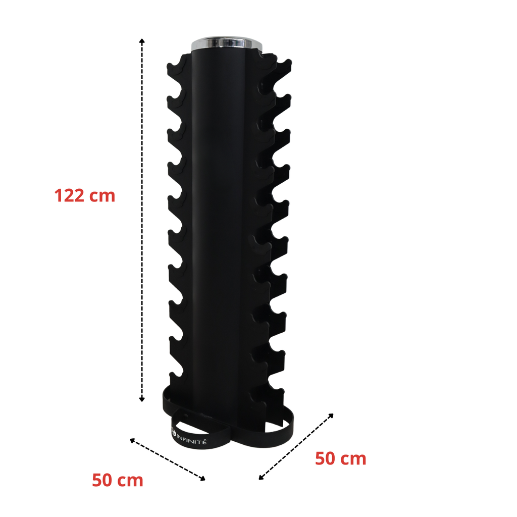 Infinité Rack Soporte para Mancuernas Vertical Para10 Pares (IF-RMV10P)