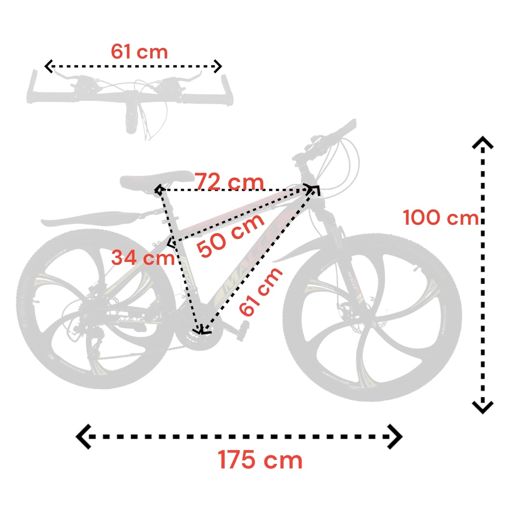 INFINITé Bicicleta De Montaña Rodada 26 IF-MTB26