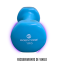 Bodytone Mancuernas de vinilo/ Vinyl dumbbell 1KG (par)