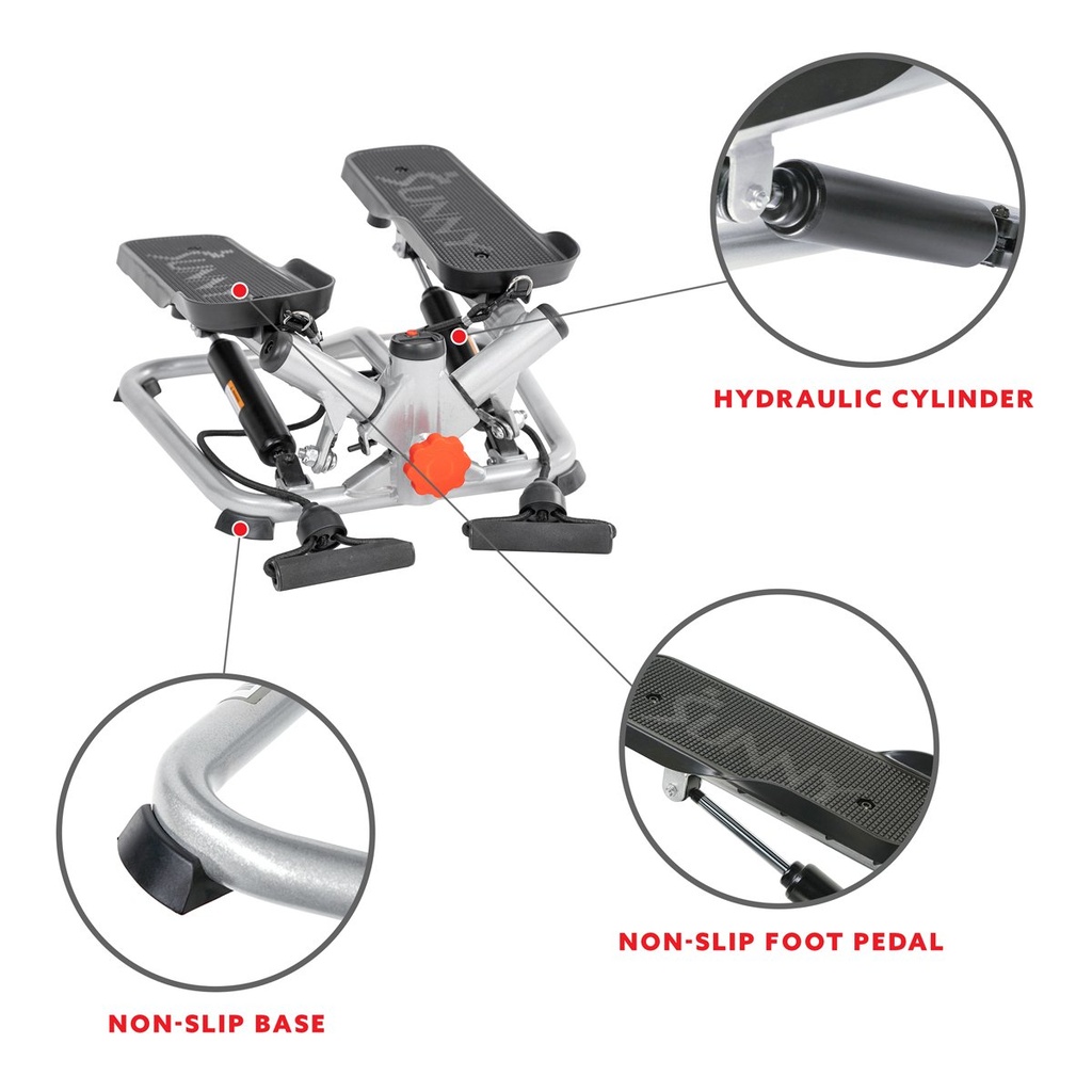 Sunny Health & Fitness  Máquina escalonadora con Bandas de Resistencia SF-S0979