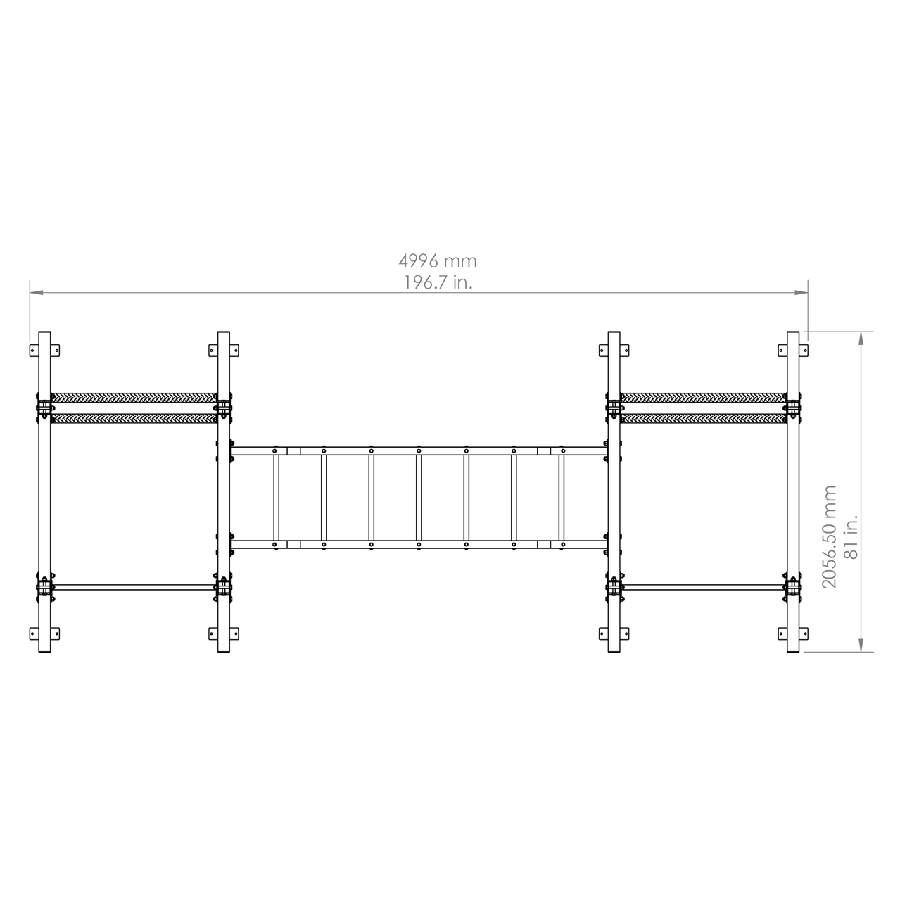 Rack de Potencia Double Rack BS-SPR1000DB