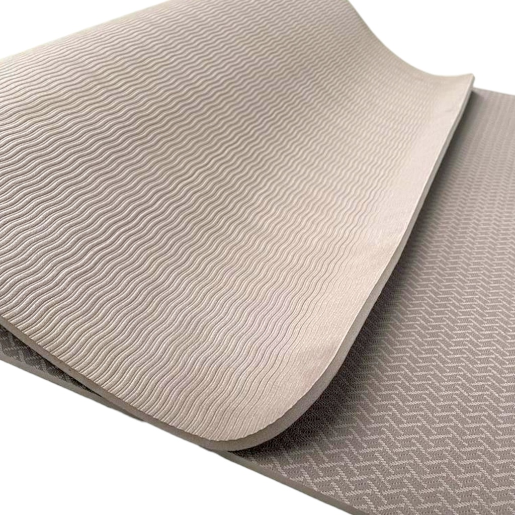 INIFINITé Tapete Mat de Yoga Pilates doble capa 0.6cm*61cm*183cm color Beige