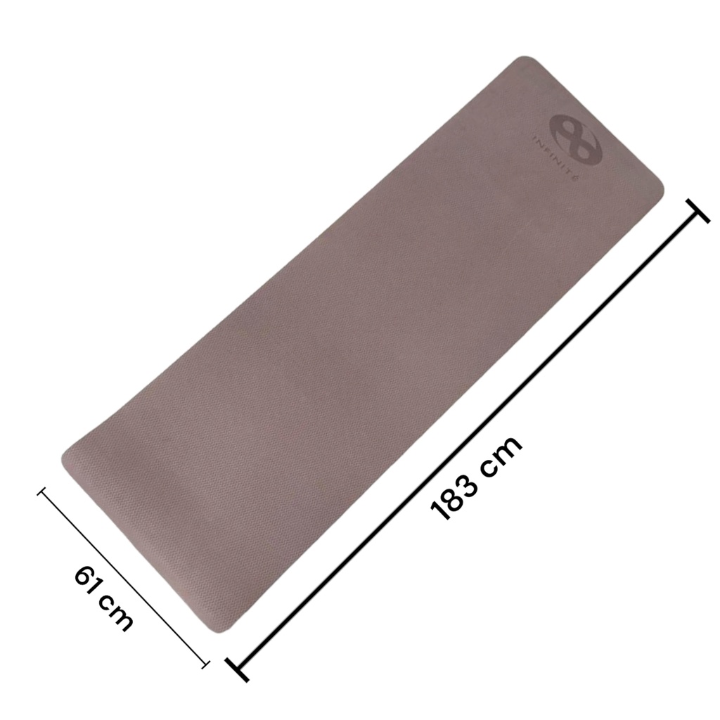 INIFINITé Tapete Mat de Yoga Pilates doble capa 0.6cm*61cm*183cm color Beige