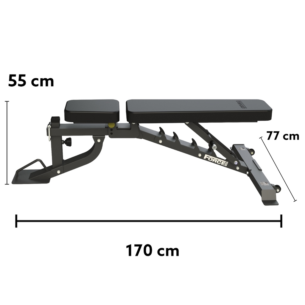 Force USA MyBench Banco Ajustable con Base para Bíceps y Extensión de Piernas F-MR-FID