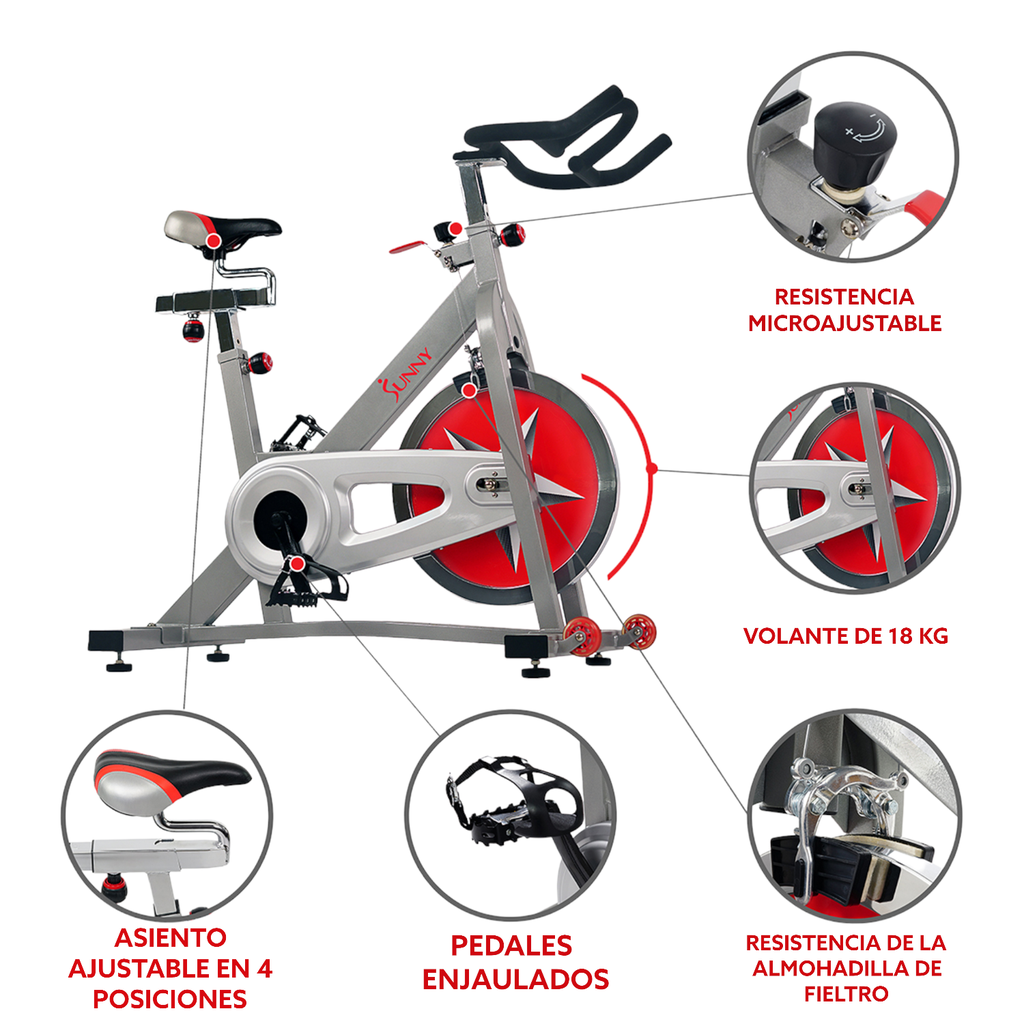 Sunny Bicicleta de Profesional Indoor Cycling Bike SF-B901