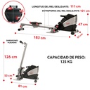 SUNNY MÁQUINA DE REMO MAGNÉTICO DE DOBLE FUNCIÓN CON MONITOR LCD 	SF-RW5622
