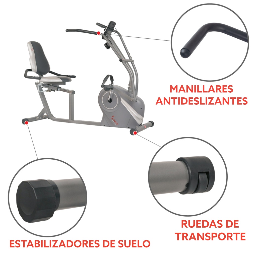 Sunny Fitness Bicicleta recumbente Cross Training SF-RB4936