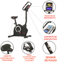 SUNNY Bicicleta Vertical Programable con monitor y control de pulso SF-B2883