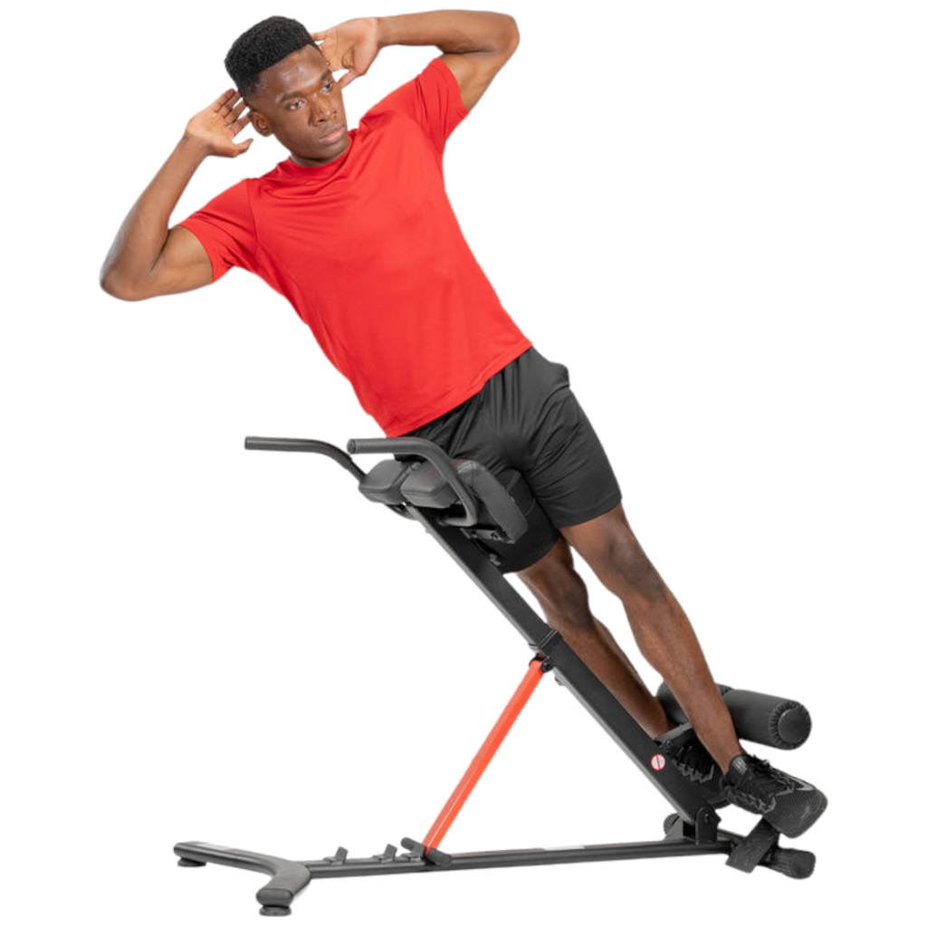 Banco Abdominales Y Glúteos Silla Romana Sunny Health & Fitness - Banco Para Abdominales Y Glúteos, Ajustable, Con Barras De Fondos Y Capacidad 150 Kg Banco Hiperextensión