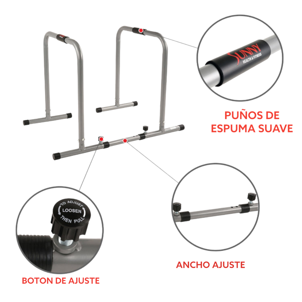 Sunny Health & Fitness SF-BH6507 Dip Station w/ Safety Connector