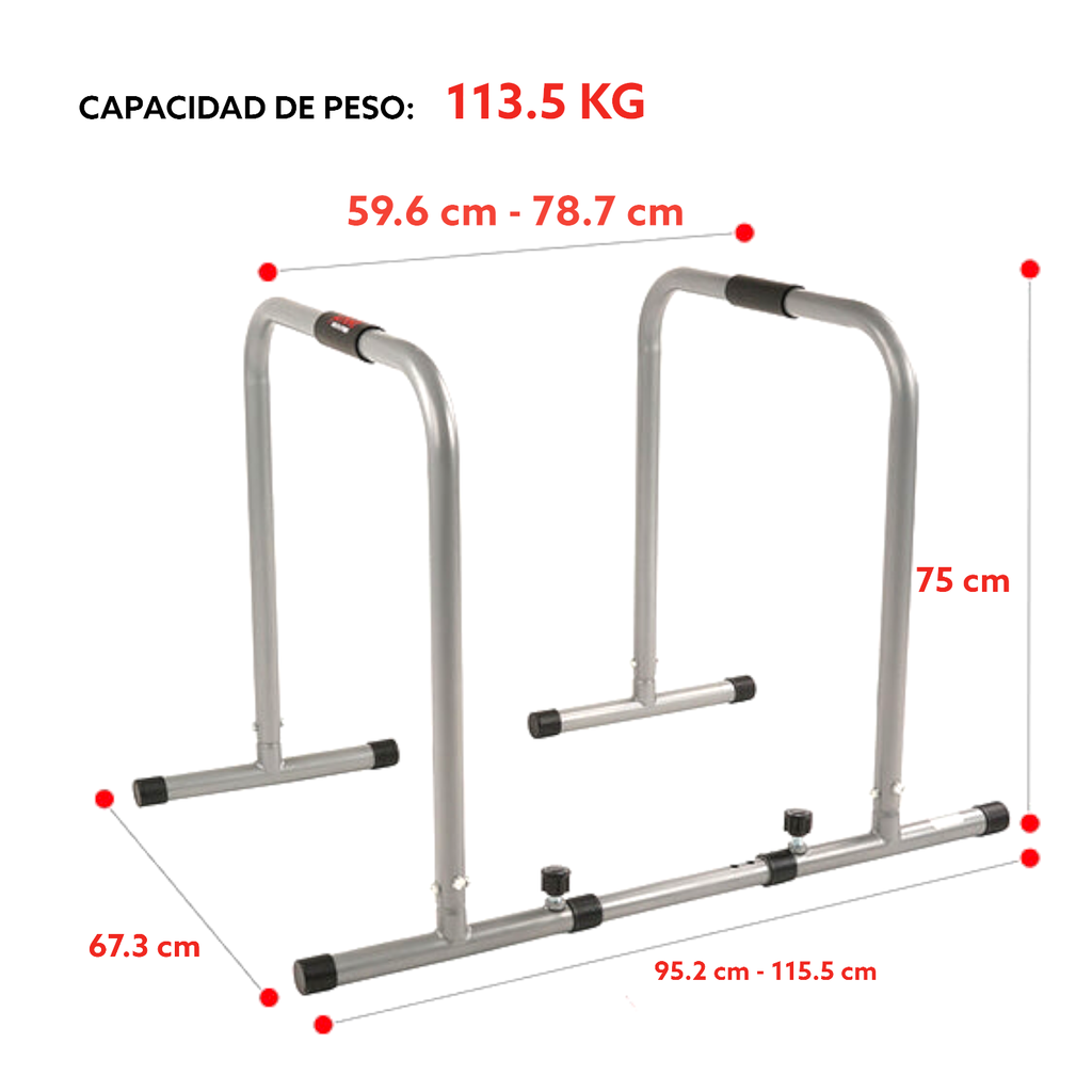 Sunny Health &amp; Fitness SF-BH6507 Dip Station w/ Safety Connector