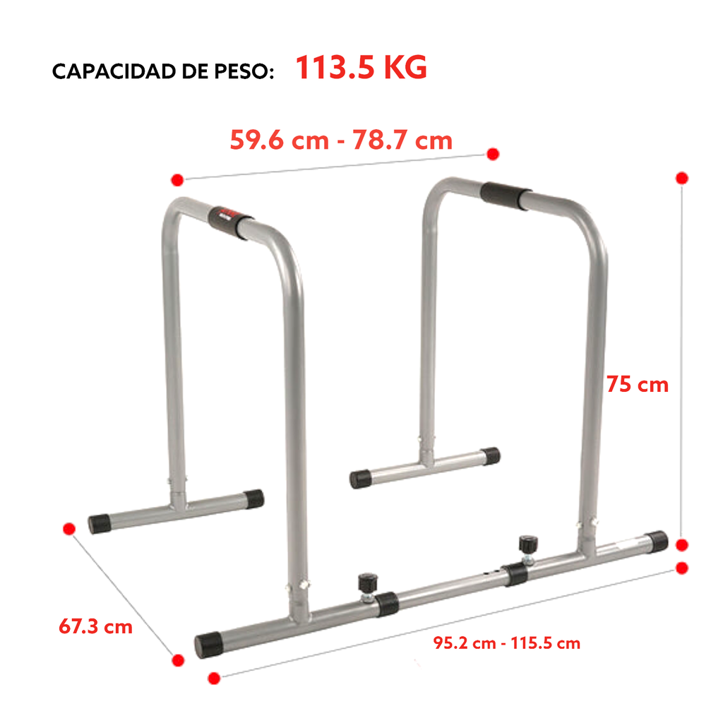 Sunny Health & Fitness SF-BH6507 Dip Station w/ Safety Connector