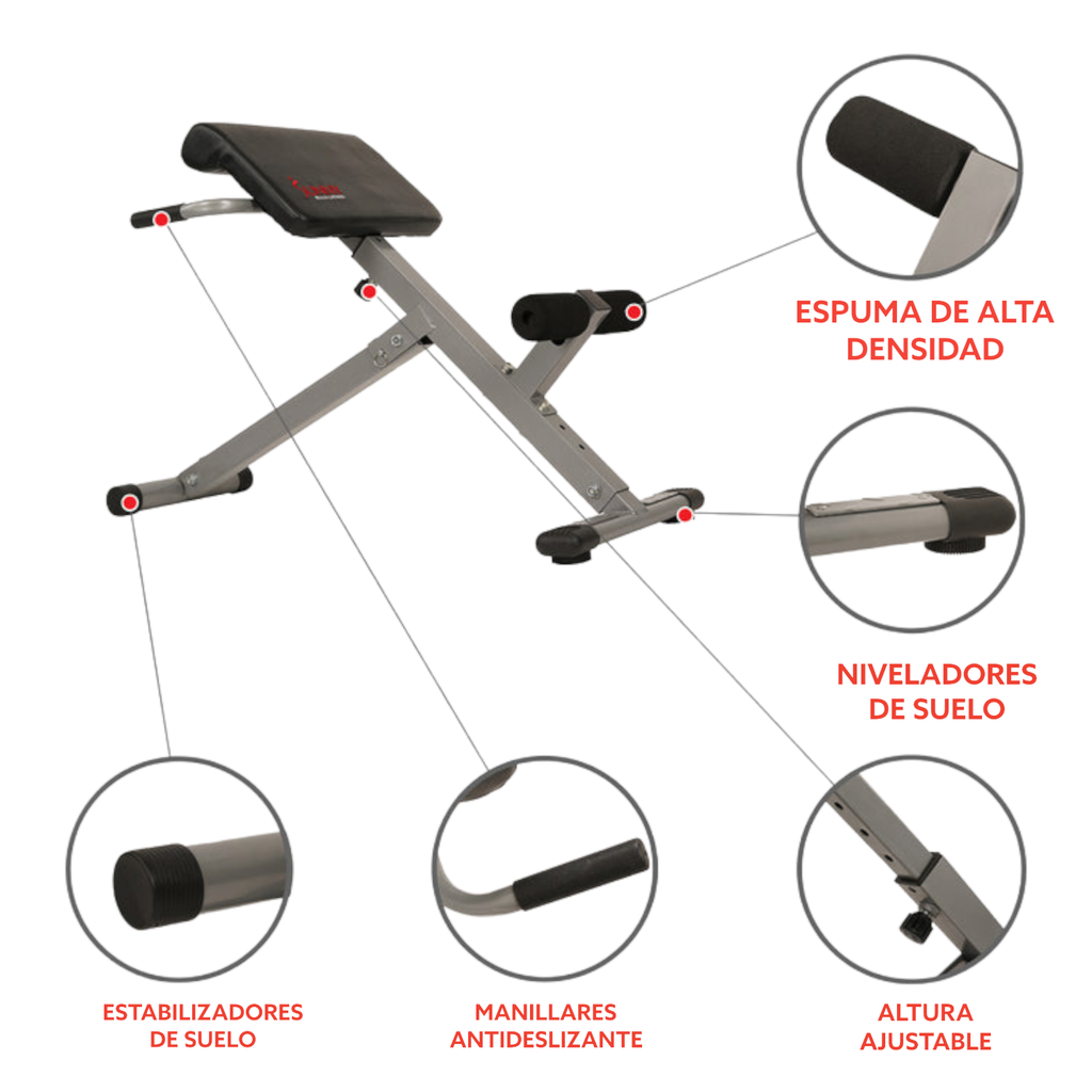 Sunny Banco de Hiper-extensiones o Espalda Baja/Silla Romana a 45° SF-BH6629