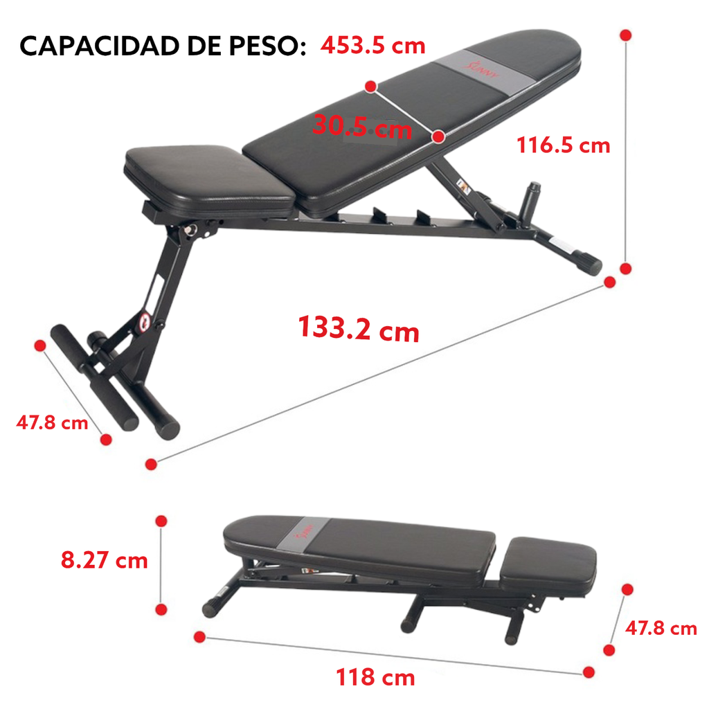 SUNNY Banco de pesas ajustable SF-BH6921