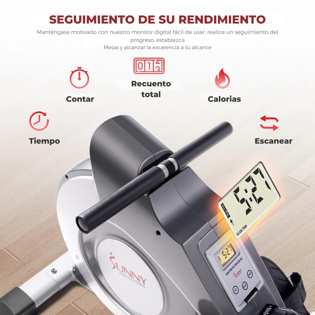 SUNNY HEALTH & FITNESS MAGNETIC ROWING MACHINE SF-RW5515