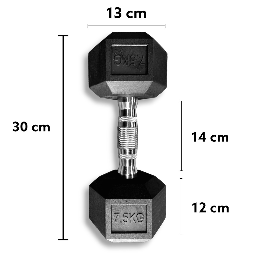 INFINITÉ MANCUERNA HEXAGONAL DE 7.5KG LINEA ECONOMICA IF-LEHK7.5