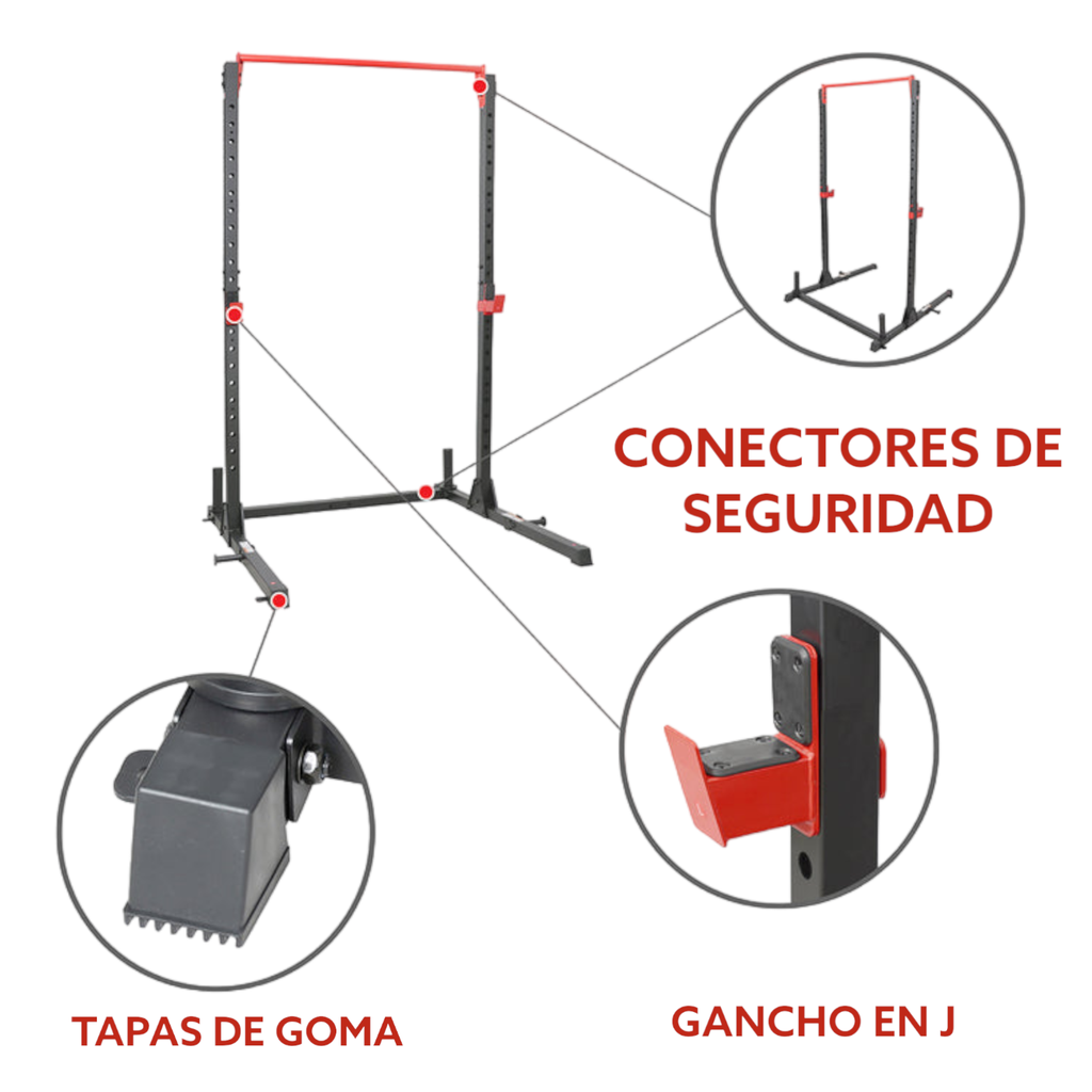 SUNNY Rack para sentadillas con barra de dominadas SF-XF920063