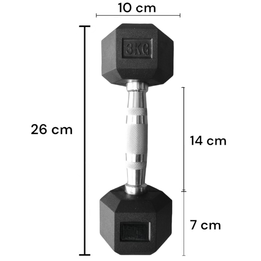 INFINITÉ MANCUERNA HEXAGONAL DE 3KG LINEA ECONOMICA IF-LEHK3