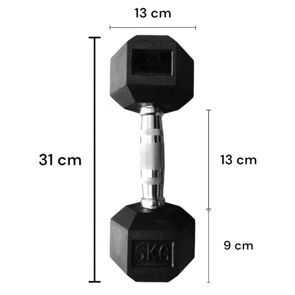 INFINITÉ MANCUERNA HEXAGONAL DE 6KG LINEA ECONOMICA IF-LEHK6