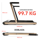 Sunny Fitness Caminadora Asuna Delgada Motorizada Plegable Dorada SF-T8730G