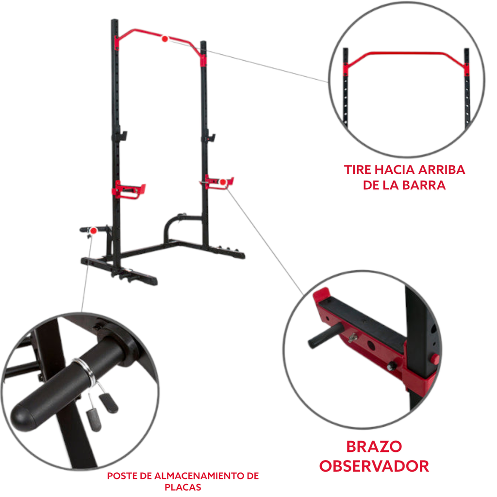 SUNNY SOPORTE PARA BARRA RACK DE SENTADILLAS POWER ZONE SQUAT SF-XF9931