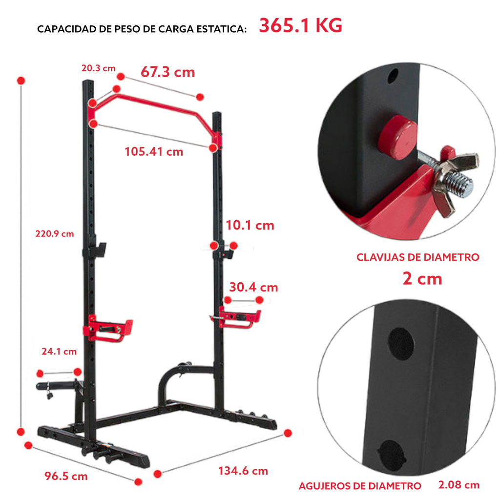 SUNNY SOPORTE PARA BARRA RACK DE SENTADILLAS POWER ZONE SQUAT SF-XF9931