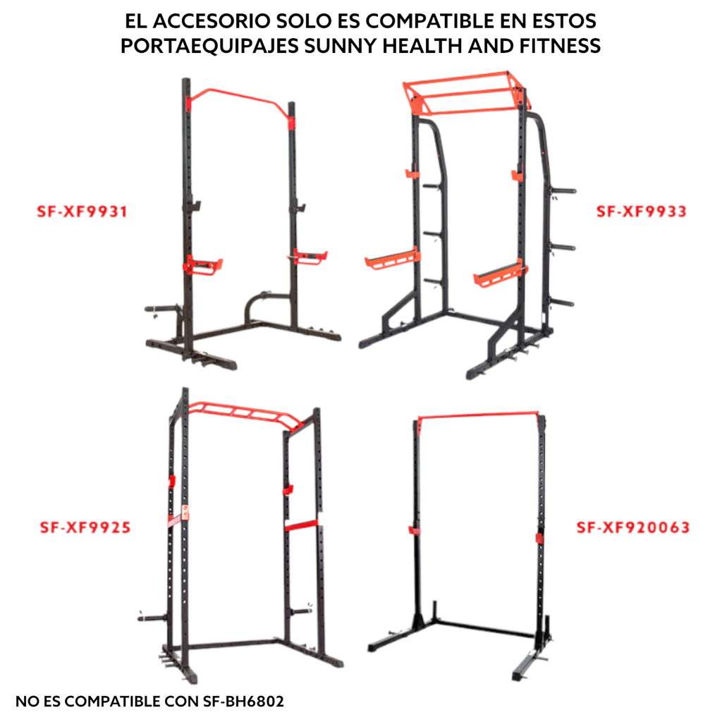Sunny Fitness Accesorio de barra de inmersión para Rack y Jaulas Sunny Fitness de la serie SF-XFA002