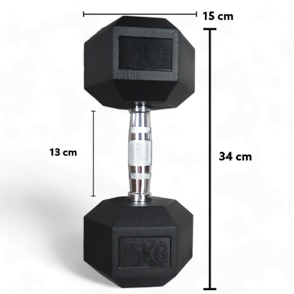 INFINITÉ MANCUERNA HEXAGONAL DE 15KG LINEA ECONOMICA IF-LEHK15