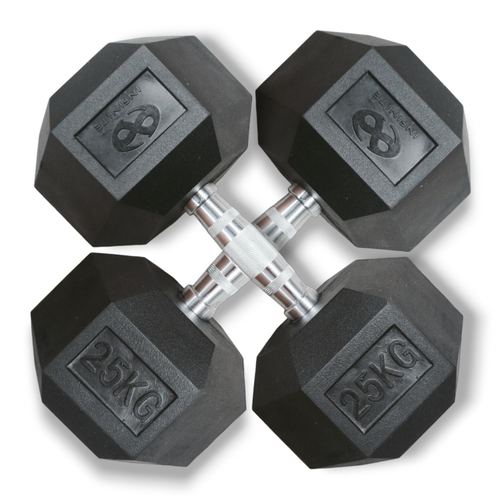 Infinité Par de Mancuernas Hexagonales 25 Kg IF-HK25