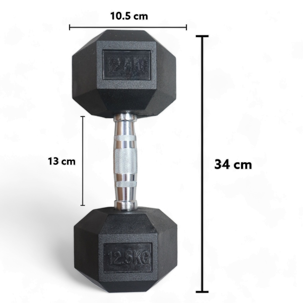 Infinité Mancuerna Hexagonal Goma de alta Resistencia Par 12.5 Lb IF-HL12.5