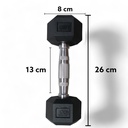 Infinité Mancuerna Hexagonal Goma de alta Resistencia Par 2.5 Lb IF-HL2.5