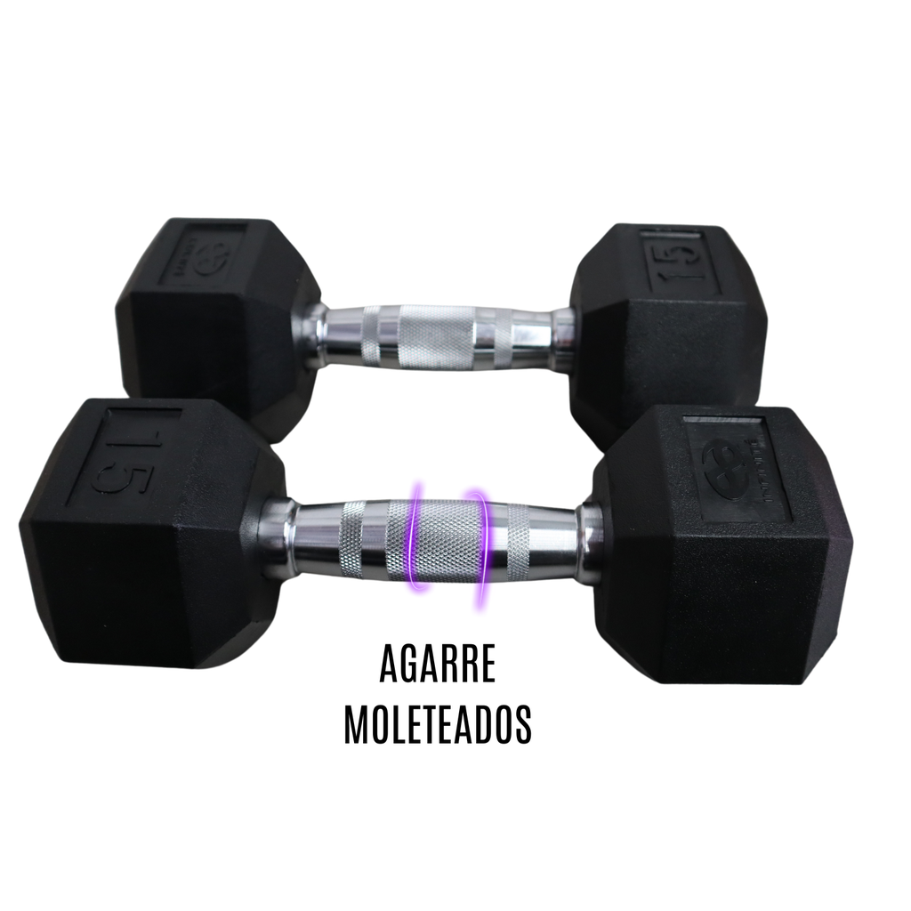 Infinité Par de Mancuerna Hexagonal Goma de alta Resistencia 15 Lb IF-HL15