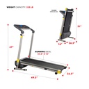 Caminadora Plegable con Ahorro de Espacio Marca Sunny Health & Fitness