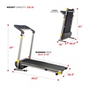 Caminadora Plegable con Ahorro de Espacio Marca Sunny Health &amp; Fitness