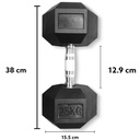 INFINITÉ MANCUERNA HEXAGONAL DE 25KG LINEA ECONOMICA IF-LEHK25